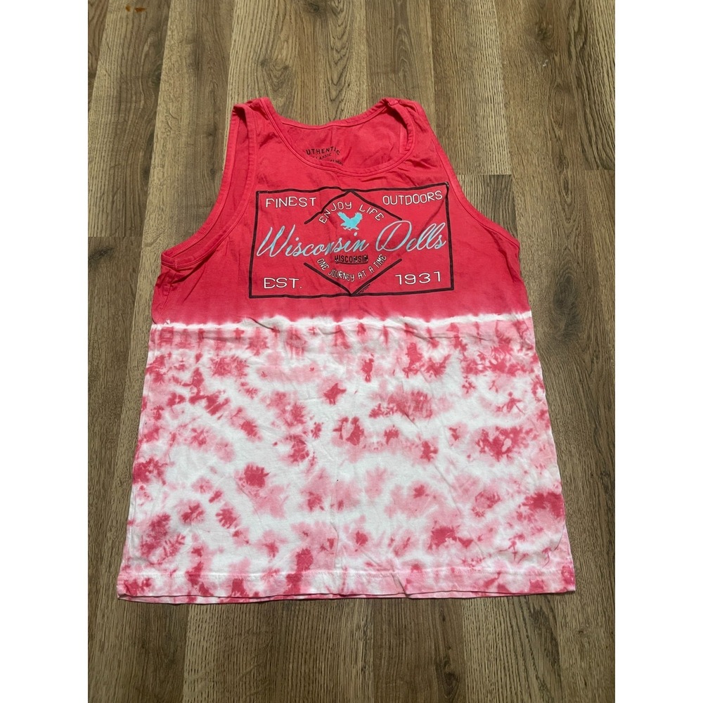 Pacific Surf Tank Top, Womens Size Medium Pink Black White Green Wisconsin Dells